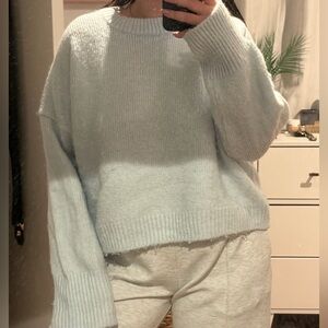 Abercrombie & Fitch Soft Blue Crew Neck Sweater